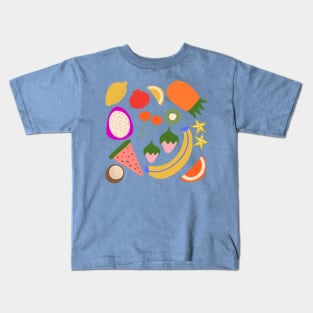 Cute Tropical Fruits Kids T-Shirt